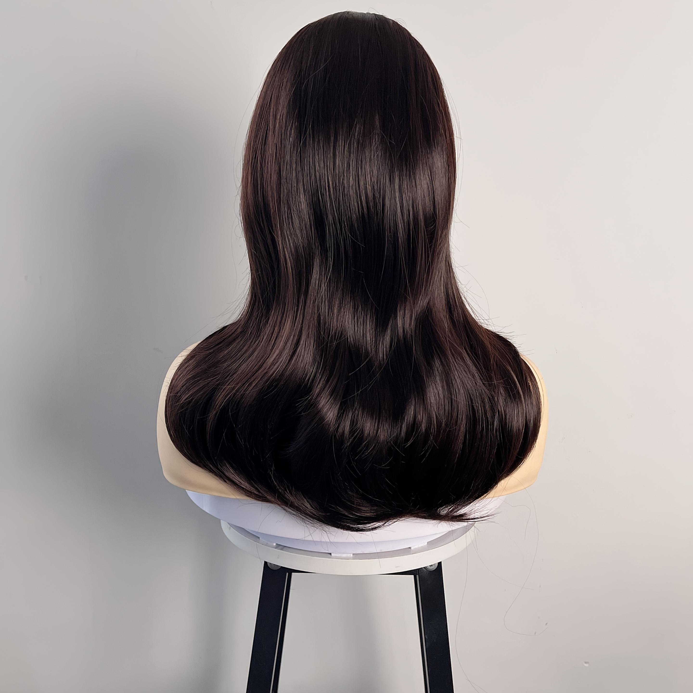 Adult Basics Style Wig, Loose Wave Synthetic Hair, 150% Density, Heat Resistant Fiber, with Side Bangs, Buckle Net Cap, Hair Wig