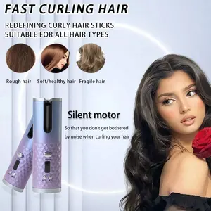 2026 Upgrade VersionAutomatic Curling Iron, Wireless Auto Curler, Ceramic Rotating Curling Iron With 6 Temperature Settings And Timer Function, Portable Rechargeable Curling Wand, Auto Shut Off, Fast Heating StylingTikTokMadeMeBuyIt