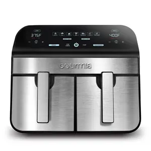 10-Qt. Dual Basket Digital Air Fryer - Black Stainless Steel
