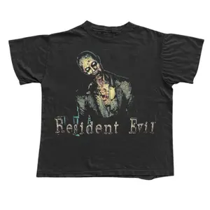 Resident Evil Zombie Tee  Horror Game Shirt, Retro Survival Graphic - Vintage Graphic Tee – Menswear & Womenswear – Streetwear Tops – Casual Cotton Crewneck Shortsleeve T-shirt