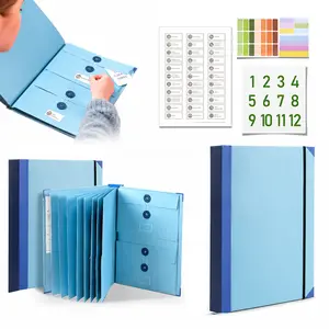 Accordion File Organizer for Important Family Documents, Expanding Document Folder with Closure for Birth Certificates, Passports, Tax & Wills, Home Storage Box