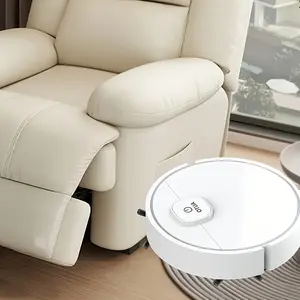 [Robot Vacuum Mop] 3-in-1 Robot Vacuum and Mop Sweeper, USB Rechargeable, 1-Hour Battery Life, Suitable for Wooden Floors, Tiles, Carpets, Multi-Surface Cleaning, Compact and Durable, Efficient Brush System, Space-Saving, Smart Cleaning, Id