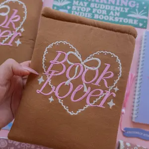 Book Lover Embroidered Kindle Sleeve