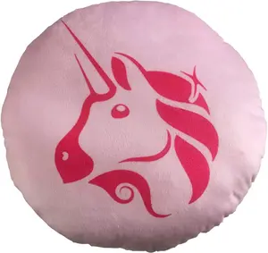 Uniswap Pillow - Round Stuffed Plush Crypto Pillow by BlockCraft.Shop UNI Plush Pillow