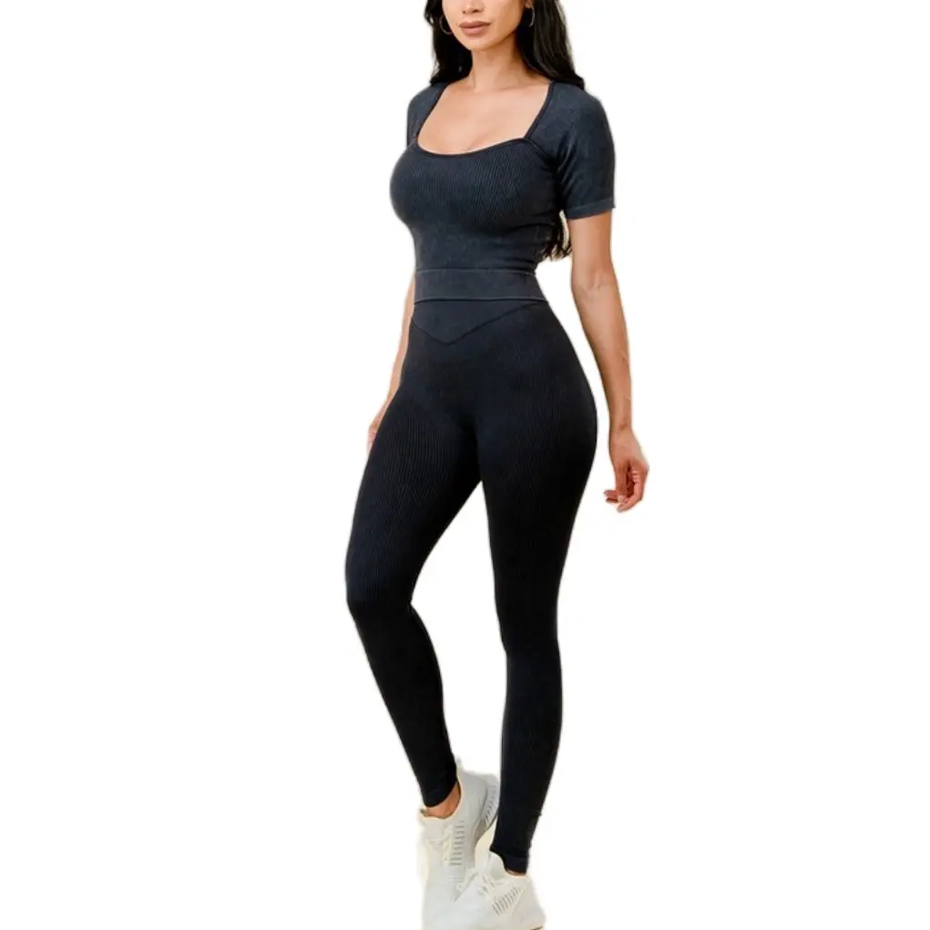 Vale Set 2PC Wash Set Scrunch Butt for Women - Comfortable and Stylish Clothing Fashion Outfit
