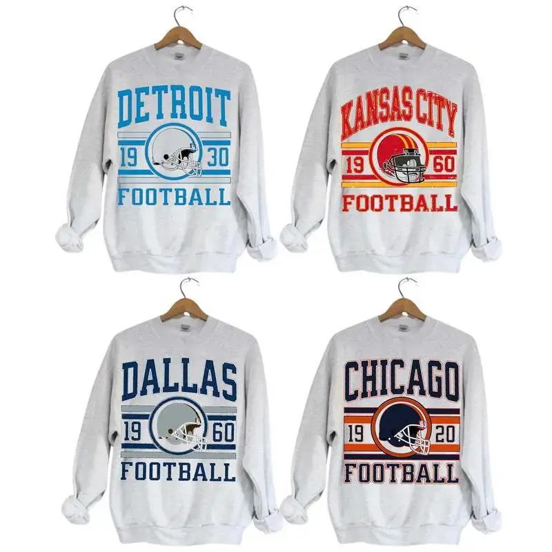 Gildan 18000 Unisex Crewneck Sweatshirt – All Team Football design in ash grey, cozy classic fit for sports fans - AG, Cold Wash, Hang Dry Or Tumble Dry On Low, Fashion, Ansi/Isea 107 Compliant, Graphic, Oeko-Tex Certified