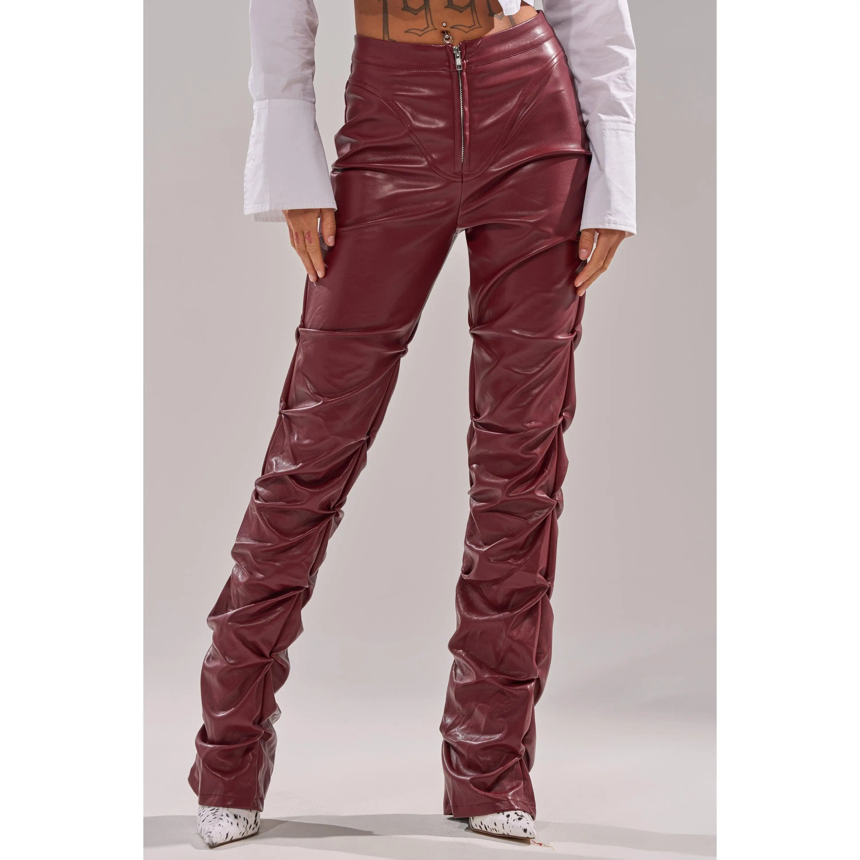 DOWN AND DIRTY FAUX LEATHER PANT
