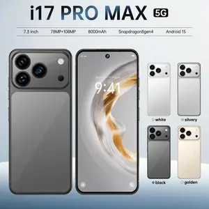 17promax 5G Phone, 7.3" Screen, 12GB RAM 512GB ROM, 108MP+78MP Dual Cameras, 8000mAh Battery, Fast Charging, Unlocked