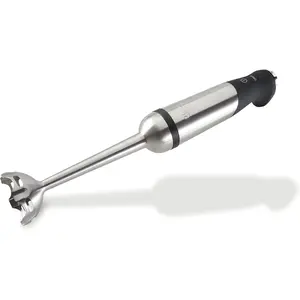 All-Clad Electrics Stainless Steel Immersion Blender 2 Piece Turbo Function 600 Watts Detachable, Variable Speed Control, Hand Blander, 9-1/4-inch