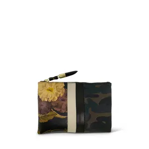 Black Peony Dark Camo Small Pouch - Versatile Design for Everyday Use, Compact and Lightweight Packaging
