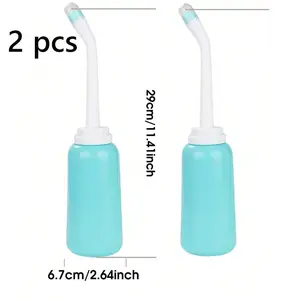 2 pcs Peri Bottle for Postpartum & Perineal Care, 350ml Portable Travel Bidet for Personal Hygiene Cleaning, Handheld Bidet With Multi-hole Nozzle for Outdoor or Travel Use, Portable Bidets