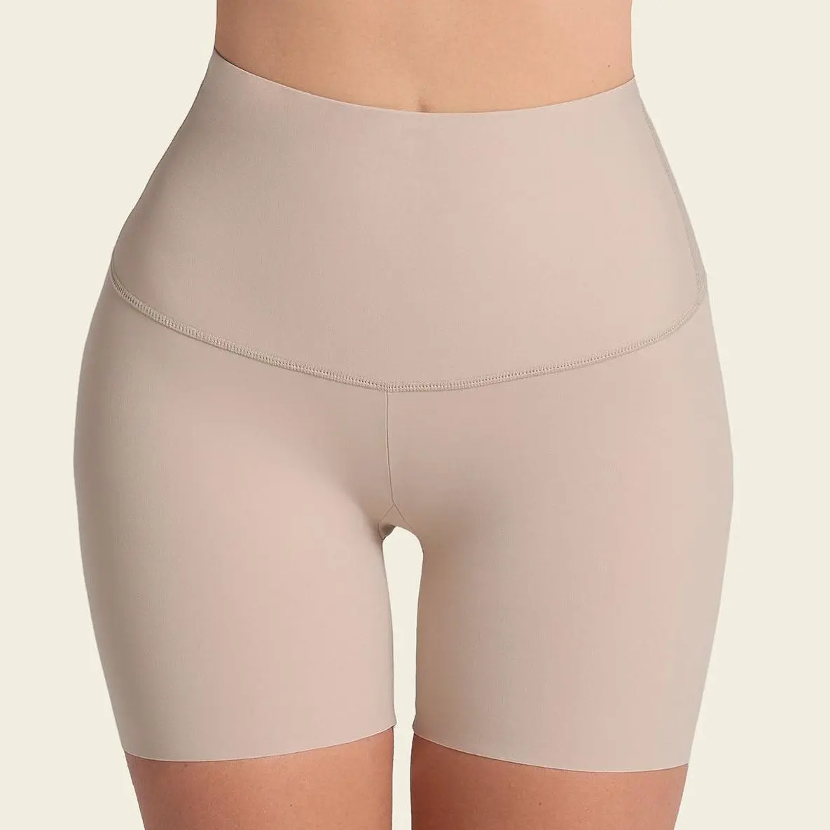 Leonisa PowerShorts Moderate Compression High Waisted Shorts for Women - Invisible Anti Chafing Womens Shapewear Tummy Control Compression Fabric For Leg Shapewear