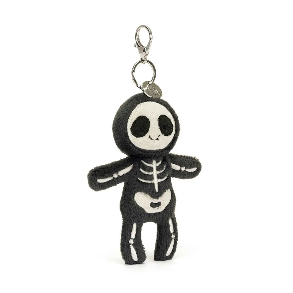 Jellycat Skeleton Bob Plush Bag Charm Soft Keyring Cute Gift for Fans