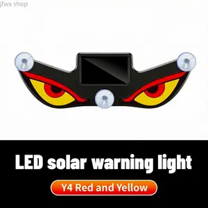 DIYCOM Dynamic LED Car Rear Window Display, devil eye scrolling emoji screen. USB powered cool ambient light, stylish decorative accessory for night driving car styling