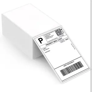 Durable Thermal Label 100x100x150 Folded E-Packet Shipping Label Paper