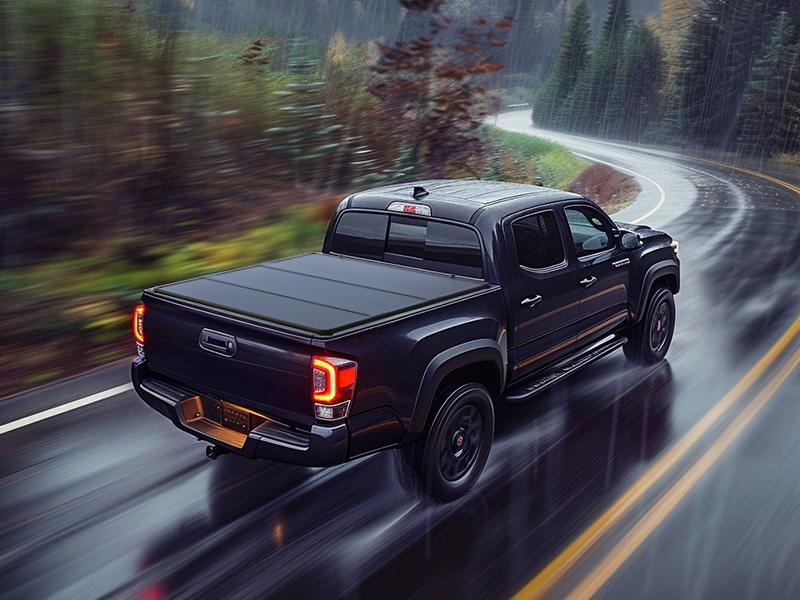 5 ft Bed Tonneau Cover FRP Hard Folding Fit for 2016-2023 Toyota Tacoma with Track Rail System(Excel. Trail), Fiberglass Trifold Robust 5 ft Bed Tonneau Cover FRP Hard Folding Fit for 2016-2023 Toyota Tacoma with Track Rail System(Excel. Trail), Fiberglass Trifold Robust