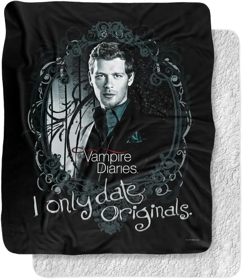 Vampire Diaries Blanket, 50"x60", Originals Silky Touch Sherpa Back Super Soft Throw Blanket