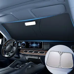 Portable Car Sunshade Curtain, Foldable Easy Storage, No Installation Needed, Suitable for Suv Sedan Most Vehicles, UV Protection