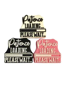 F/Q30- (1)PC 1.1" Choose Your Color- Patience Loading... Please Wait.. Focal Bead for DIY Keychains, Wristlets, Cup Charms, Car Charms ETC