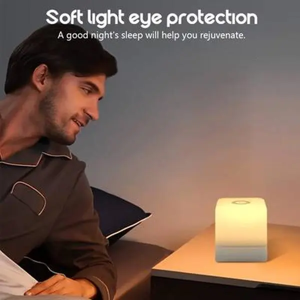 Children's night light, baby room lamp, 3 types of RGB variable color and stepless dimming, rechargeable touch control desk lamp - baby products, interior decoration | Mother's Day , summer style USB charging wireless portable lamp