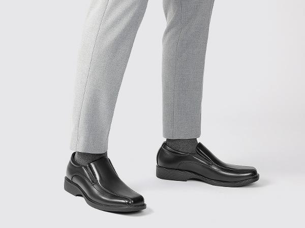 Bruno Marc Men's Classic Square Toe PU Leather Loafers