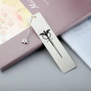 Fantasy Dragon Shaped Bookmark, Book Page Holder with Fourth Wing Emblem, Elegant Gift for Book Lovers, Dragon Themed Readers, Librarians