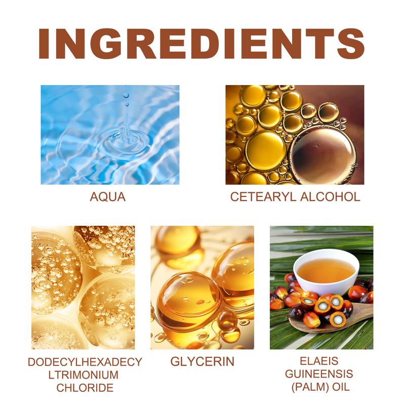 Natural hair oil and conditioner to promote hair growth, revitalize and strengthen hair, suitable for both men and women, leaving hair smooth.