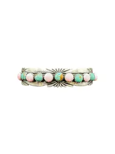 Sterling Silver Women's Cuff - Sterling Silver and Turquoise - Handmade Native American - Toadlena