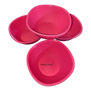 Legacy Soup Bowl Snack Cereal Set 4 Pink 400ml Bowls for Kitchen Serving Soup Snacks or Cereal