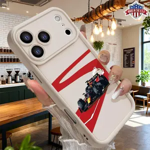 Cool Minimalist Racing Car Pattern Case for iPhone 17 16 15 14 Pro Max 13 12 11 XR XS Plus Air Slim Shockproof Anti Drop Protective Durable TPU Cover