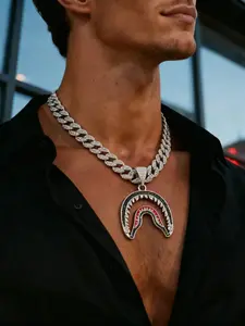 Men Women Geometric Alloy Necklace, Hip-Hop Style Party Jewelry Gift, All-Seasons Unisex Accessory, No Precious Metal Plating