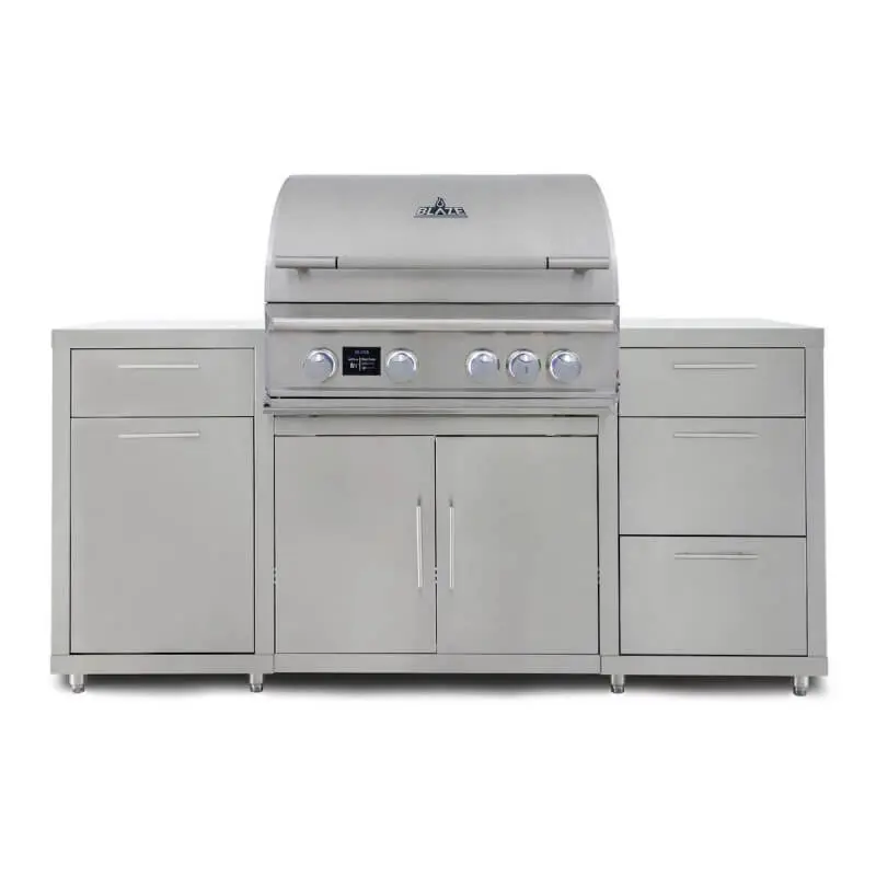 Blaze 6 ft Stainless Steel Outdoor Kitchen Island w/ Premium LTE Pro 32-Inch Grill