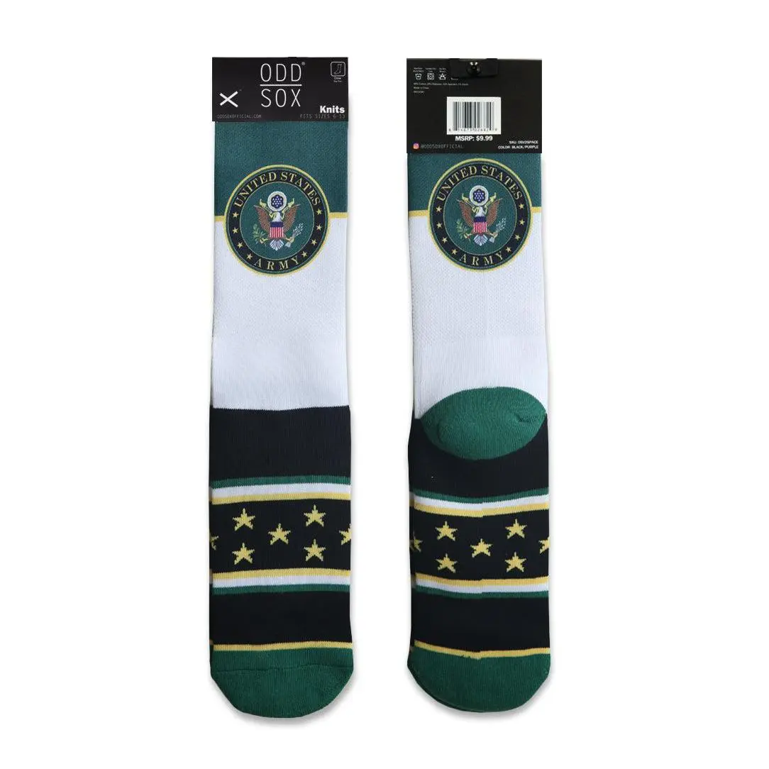 Odd Sox, United States Army, Military, Novelty Crew Socks, Patriot