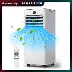 [dealsforyoudays]MANASTIN8000-10000 BTU EasyCool Portable Air Conditioner- Cool up to 350 Sq. Ft. AC with Easy-to-Use Remote Control, Digital LED Display, 24H Timer,Sleep Mode and Complete Window Installation Kit, for Bedroom,Living Room,Home Office