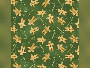 Gingerbread Christmas | 10" Square Pack by Dan DiPaolo for Clothworks | 42pcs