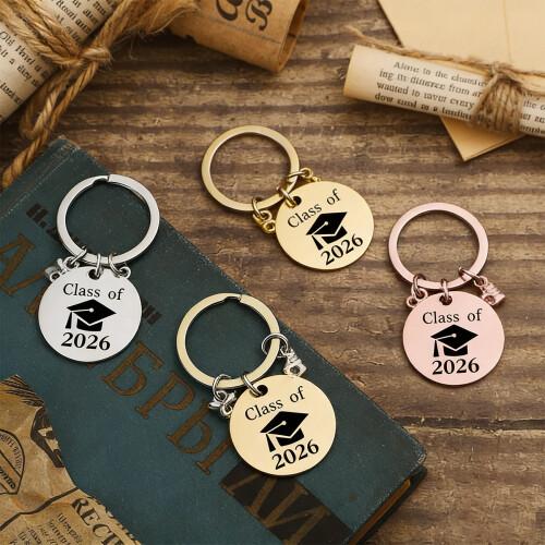 Class of 2026 Graduation Keychains Keyring Gruduation Party Favors Gifts Share with Classmates for Her Him