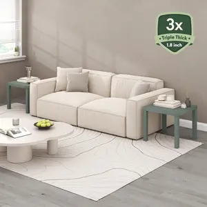Sage Green Classic Cube-Shaped Durable End Table Set of 2, Easy Tool-Free Assembly, 1.8-in Thick Tabletop, Versatile Square Silhouette for Bedrooms, Small Spaces, Cube-Shaped End Tables, Durable End Tables