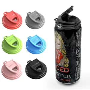 Flybok Can Cover 6pcs Soda Can Lids Best Standard Size for Soda Beer Energy Drinks Durable PE Material BPA-Free Universal Fit Assorted Colors Keep Fresh Prevent Spills Drinkware Lid