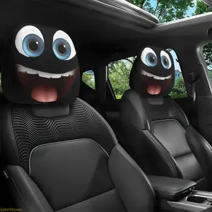 2-pack cartoon car headrest covers, easy to install, relieve driving fatigue, personalized car decoration, car interior, car interior accessories, ideal gift for car lovers