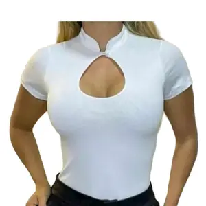 Body Carol - Women's Black Plain Bodysuit Made with Polyester, Cotton, and Spandex for Summer and All Seasons