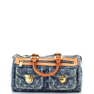 Pre-owned Louis Vuitton Denim Shoulder Bags Neo Speedy Bag by Rebag