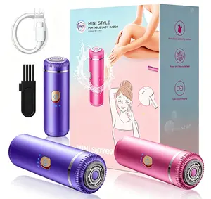 Women's private-use mini hair removal and trimming device, private area, full body, leg hair removal knife, underarm electric hair removal device, aluminum alloy material, fully washable for all parts