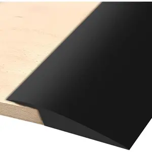 Carpet Transition Strip, Self--Surface Trim for Carpet to Tile//Laminate/Vinyl, Door Threshold Gap Cover for Uneven Floors Up to 5mm – Black (20Ft)