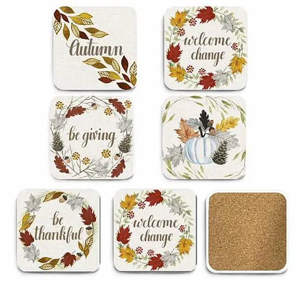 Courtside Market Welcome Change 6-piece Ceramic Coaster Set
