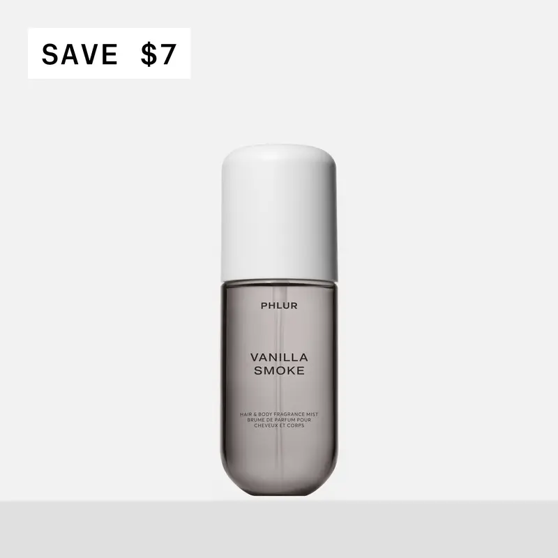PHLUR Vanilla Smoke Body Mist - Travel Size Hair & Body Fragrance Mist with Cashmere Vanilla, Incense, Bergamot & Tonka Bean (3 fl oz)