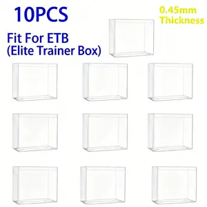 PET Plastic ETB Protector Case 10 Pack - Elite Trainer Box Protector - ETB Case Compatible with Elite Trainer Boxes