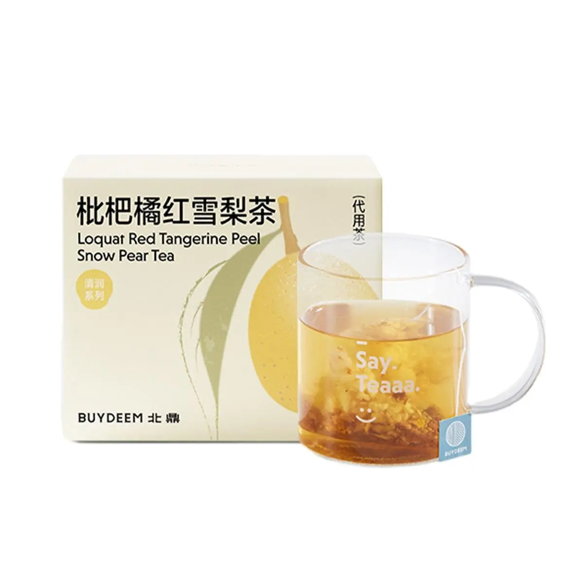 BUYDEEM Pear Orange Peel Herbal Tea Bags - 7 Sachets, 77g | Triple Herbal Nourishment, Soothing Throat Drink for Clear & Moist Sensation