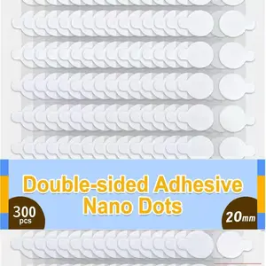 300Pcs Double Sided Clear Removable Adhesive Sticky Dots for Acoustic Soundproofing Foam Panels Wall Hanging Decoration Poster Mounting