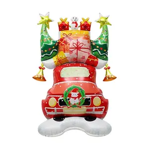 1PC Christmas Mylar Balloons 49 Inch Christmas Decoration Large Balloon Dinosaur Elk Christmas Tree Theme Aluminum Foil Balloons for Christmas Decoration Holiday Party Supplies