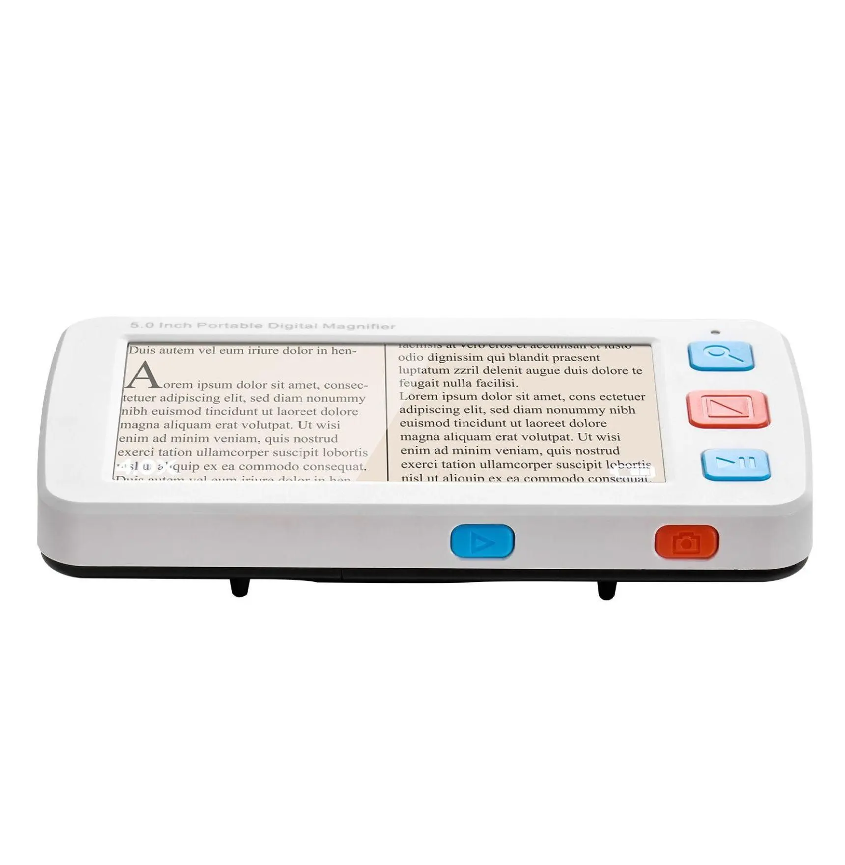 Portable Digital Magnifier 5-inch, 4X-32X Zoom Reading Aid for Low Vision - HD LCD Screen, 17 Color Modes, AV Output, Rechargeable Battery, Foldable Handle 5 inch Non-touchscreen